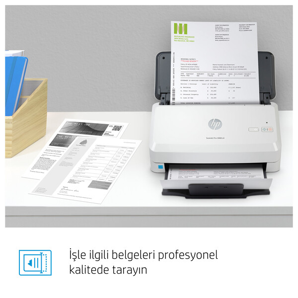 HP ScanJet Pro 3000 S4 Yaprak Beslemeli Tarayıcı 6FW07A - 7