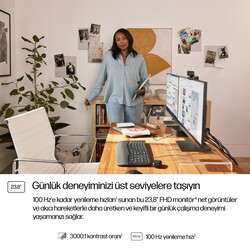 HP Series 3 Pro 324pv 23.8 inç Full HD 100Hz 5ms VA HDMI VGA Monitör 9U5C1AA - Thumbnail