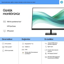 HP Series 3 Pro 327pf 27 inç Full HD 100Hz IPS 5ms Monitör B0CG3UT - Thumbnail