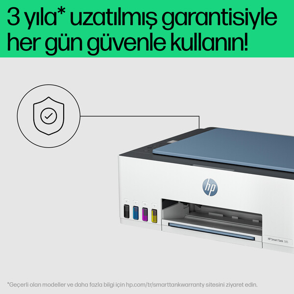 HP Smart Tank 585 Tarayıcı Fotokopi Wi - Fi Mürekkep Püskürtmeli Tanklı Yazıcı 1F3Y4A