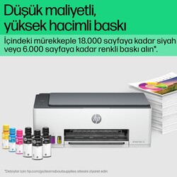 HP Smart Tank 589 Wi-Fi + Tarayıcı + Fotokopi Renkli Mürekkep Püskürtmeli Yazıcı 4A8D9A - Thumbnail (1)