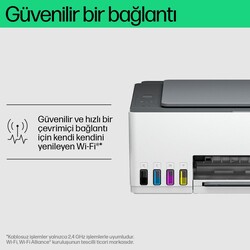 HP Smart Tank 589 Wi-Fi + Tarayıcı + Fotokopi Renkli Mürekkep Püskürtmeli Yazıcı 4A8D9A - Thumbnail