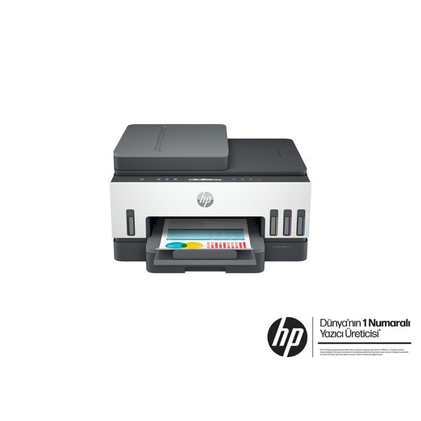 HP Smart Tank 750 All - in - One Çift Taraflı Baskı Tarama Kopyalama ADF Kablosuz Mürekkep Püskürtmeli Tanklı Yazıcı 6UU47A