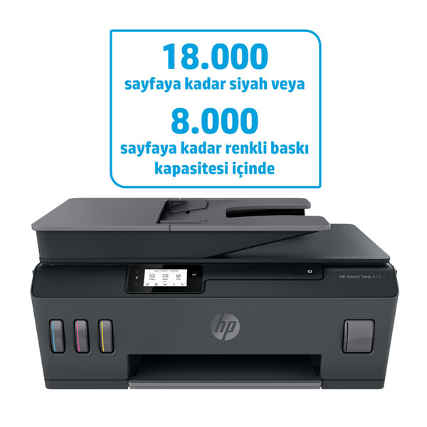 HP Smart Tank 615 Faks Tarayıcı Fotokopi Wi - Fi Mürekkep Püskürtmeli Tanklı Yazıcı Y0F71A