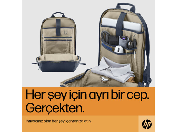 HP Travel 18 Litre 15.6 inç Sırt Çantası Mavi 6B8U7AA