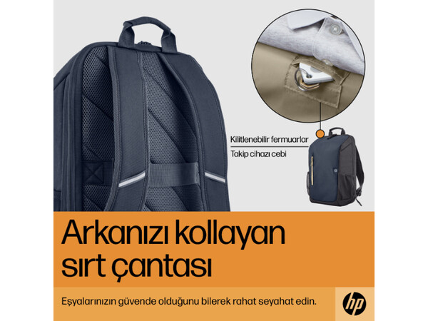 HP Travel 18 Litre 15.6 inç Sırt Çantası Mavi 6B8U7AA