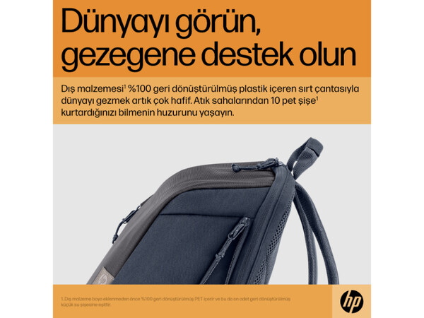 HP Travel 18 Litre 15.6 inç Sırt Çantası Mavi 6B8U7AA