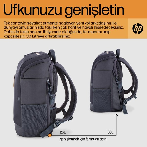 HP Travel 25 Litre 15.6 inç Sırt Çantası Demir Grisi 6B8U4AA