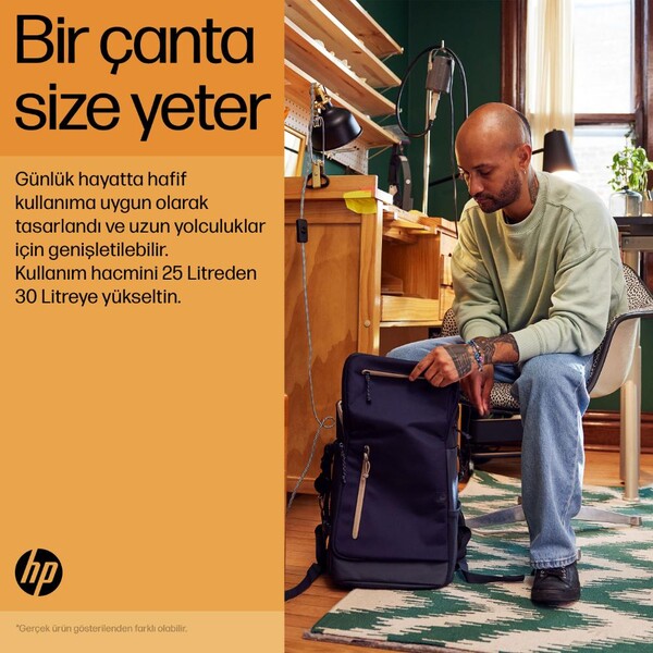 HP Travel 25 Litre 15.6 inç Sırt Çantası Demir Grisi 6B8U4AA