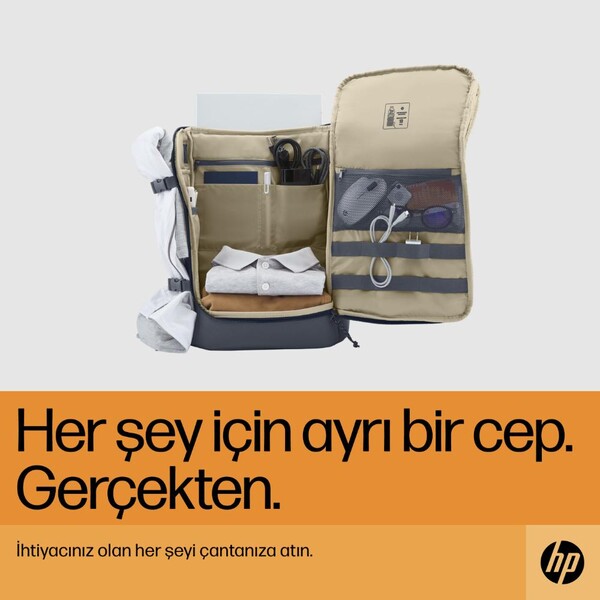 HP Travel 25 Litre 15.6 inç Sırt Çantası Demir Grisi 6B8U4AA