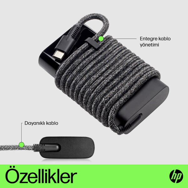 HP USB-C 65 W Dizüstü Bilgisayar Şarj Cihazı 671R2AA