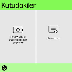 HP USB-C 65 W Dizüstü Bilgisayar Şarj Cihazı 671R2AA - Thumbnail