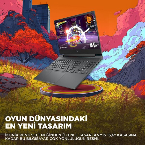 HP Victus Laptop 15-FA2015NT Intel Core 7-240H 16GB RAM 1TB SSD 8GB GeForce RTX5060 15.6 inç Full HD 144Hz FreeDOS Mika Gümüşü C03P7EA