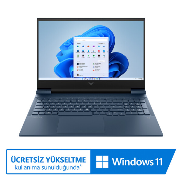 HP Victus Laptop 16 - D0021NT Intel Core i7 - 11800H 16GB RAM 1TB SSD 6GB GeForce RTX 3060 16.1 inç FHD 144Hz Windows 10 Home Mavi 4H0X7EA
