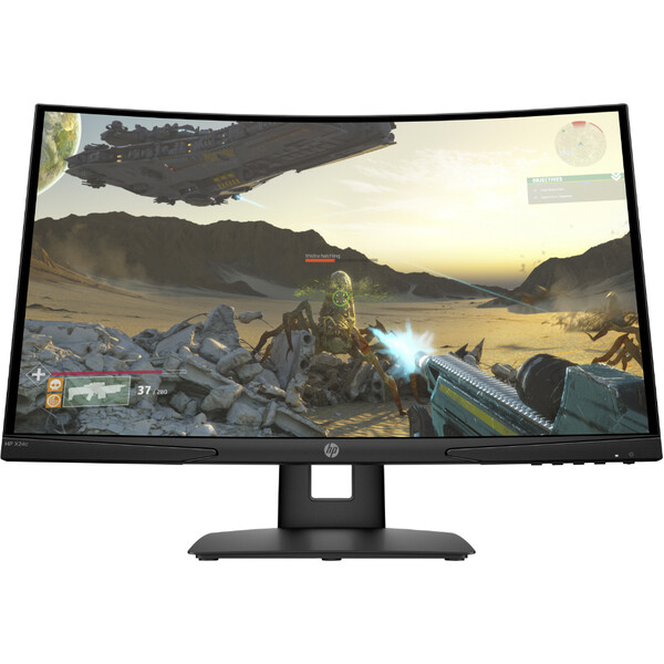 HP X24C 23.6 inç 4ms (HDMIDisplay) Full HD 144 Hz FreeSync Premium LED Curved Gaming Monitör Siyah 9FM22AA