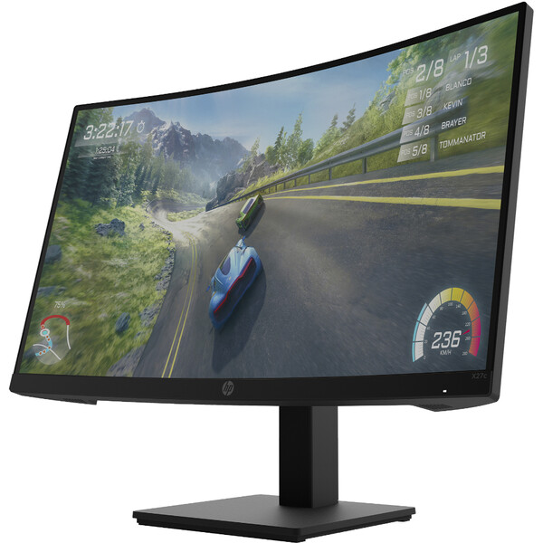 HP X27C 27 inç 1ms (HDMIDisplay) Full HD 165 Hz FreeSync Premium LED Curved Gaming Monitör Siyah 32G13E9