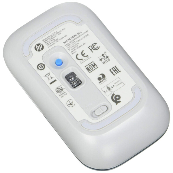 HP Z3700 Kablosuz İnce Mouse - Beyaz & Orman Denizi Mavisi 171D9AA