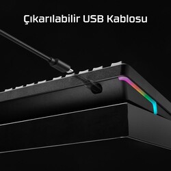 HyperX Alloy Rise 75 Mekanik Kablolu Oyuncu Klavyesi Siyah 7G7A4AA - Thumbnail