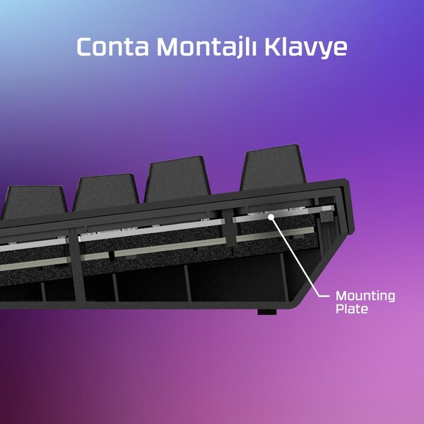HyperX Alloy Rise 75 Mekanik Kablolu Oyuncu Klavyesi Siyah 7G7A4AA