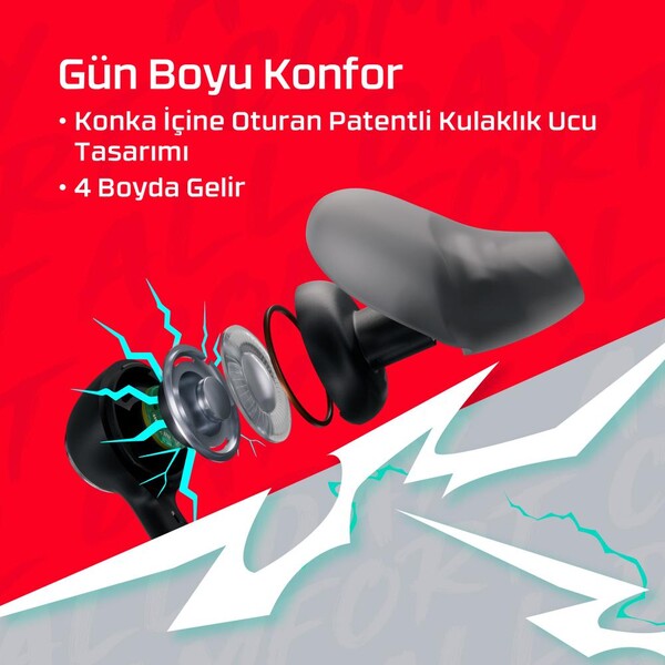 HyperX Cloud Earbuds III Siyah Kulakiçi Kulaklık BN7R9AA - 6