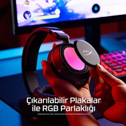 HyperX Cloud Flight 2 RGB Kablosuz Kulak Üstü Oyuncu Kulaklığı Siyah B5VC4AA - Thumbnail