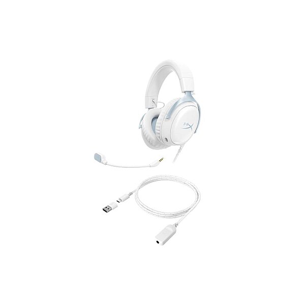 HyperX Cloud III Kablolu Oyuncu Kulaklığı Beyaz / Mavi DF7F1AA - 3