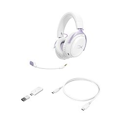 HyperX Cloud III S Kablosuz Oyuncu Kulaklığı Beyaz / Lavanta D95DFAA - 7