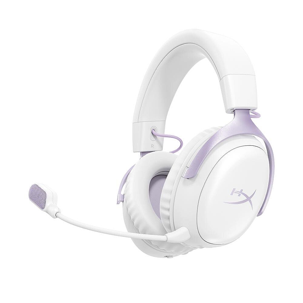 HyperX Cloud III S Wireless kablosuz oyuncu kulaklığı, beyaz ve lavanta
