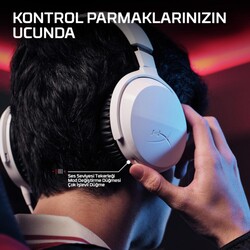 HyperX Cloud Stinger 3 Beyaz Gaming Mikrofonlu PlayStation Kulaklığı BS1T6AA - 6