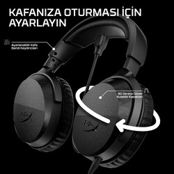 HyperX Cloud Stinger 3 Gaming Siyah Mikrofonlu Kulaklık BS1T5AA - Thumbnail (4)
