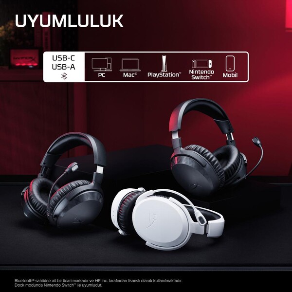 HyperX Cloud Stinger 3 Wireless Siyah Gaming Mikrofonlu Kulaklık BS1T8AA - 4