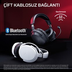 HyperX Cloud Stinger 3 Wireless Siyah Gaming Mikrofonlu Kulaklık BS1T8AA - Thumbnail (4)