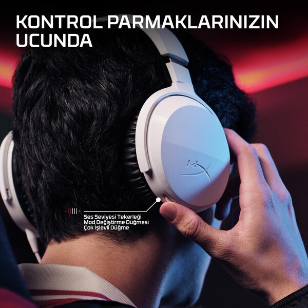 HyperX Cloud Stinger 3 Wireless Siyah Gaming Mikrofonlu Kulaklık BS1T8AA - 6