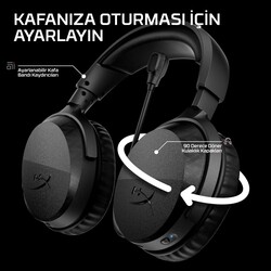 HyperX Cloud Stinger 3 Wireless Siyah Gaming Mikrofonlu Kulaklık BS1T8AA - 9