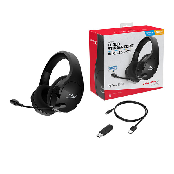 HyperX Cloud Stinger Core 7.1 Surround Kablosuz Gaming Kulaklık Siyah 4P4F0AA