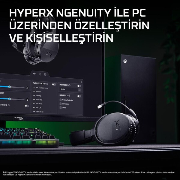 HyperX Cloudx Stinger 3 Wireless Siyah Gaming Mikrofonlu Xbox Kulaklığı BS1U0AA - 5