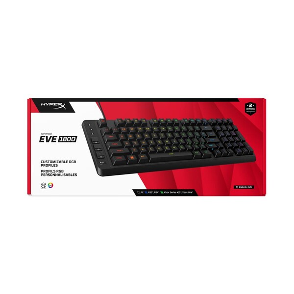 HyperX Eve 1800 Gaming Siyah Klavye B7JE0AA