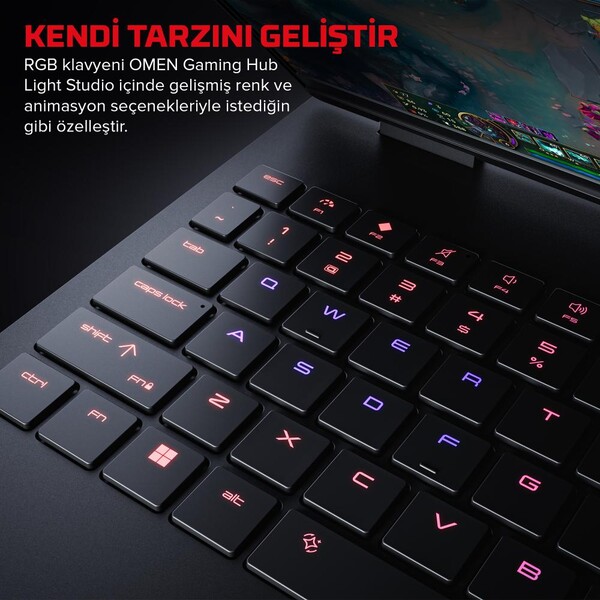 HyperX OMEN Laptop 15-GA0002NT Intel Core i7-14650HX 24GB RAM 1TB SSD 8GB NVIDIA GeForce RTX5060 15.3 inç 2K 165Hz FreeDOS Siyah D2RC3EA