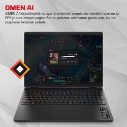 HyperX OMEN Laptop 15-GA0002NT Intel Core i7-14650HX 24GB RAM 1TB SSD 8GB NVIDIA GeForce RTX5060 15.3 inç 2K 165Hz FreeDOS Siyah D2RC3EA - Thumbnail