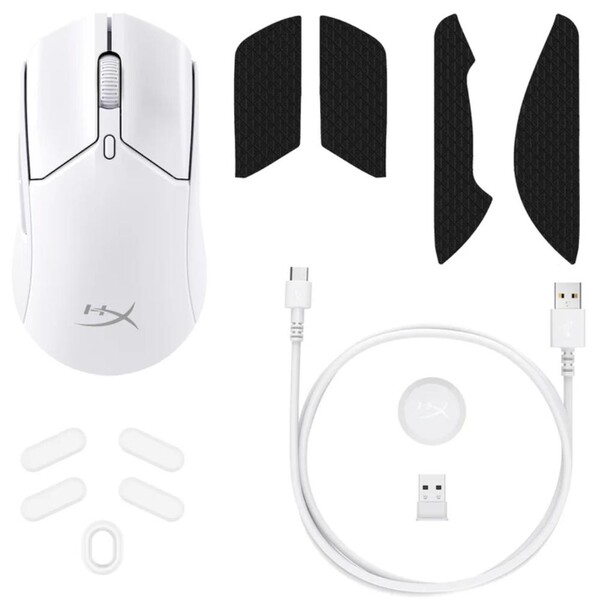 HyperX Pulsefire Haste 2 Kablosuz Oyuncu Mouse Beyaz 6N0A9AA