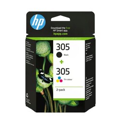 Orijinal HP 305 Siyah ve Üç Renkli Mürekkep Kartuşu 2’li Paket 6ZD17AE - Thumbnail (0)
