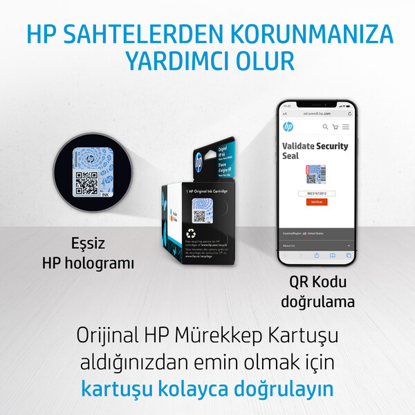 Orijinal HP 47 Mürekkep Kartuşu Siyah 6ZD21AE