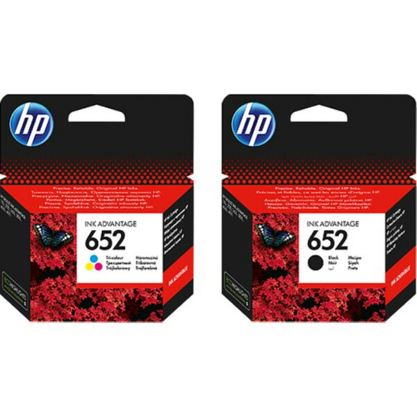 Orijinal HP 652 Mürekkep Kartuşu Siyah/Üç Renkli 2'li Avantaj Paketi F6V24A/F6V25A