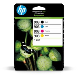 Orijinal HP 903 Siyah, Mavi, Kırmızı, Sarı 4'lü Mürekkep Kartuşu 6ZC73AE - Thumbnail (0)