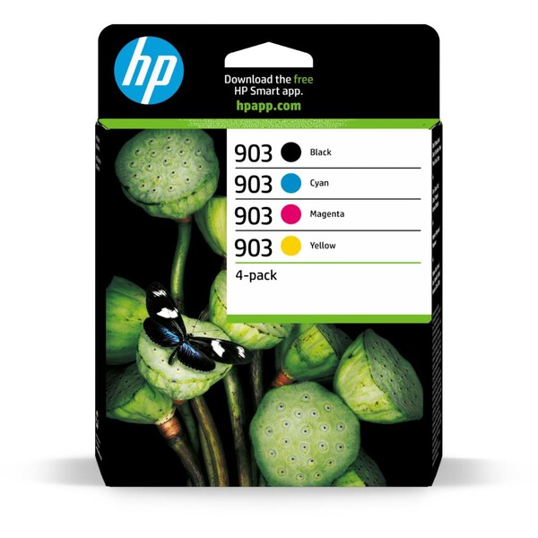 Orijinal HP 903 Siyah, Mavi, Kırmızı, Sarı 4'lü Mürekkep Kartuşu 6ZC73AE