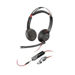 Poly Blackwire 5220 Stereo USB-C Mikrofonlu Kulaklık +3,5 mm Bağlantı +USB-C/A Adaptörü 8X231AA - Thumbnail (0)