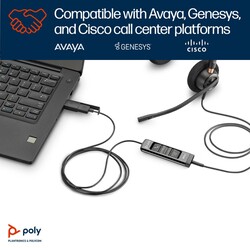 Poly EncorePro 515 USB-A Mono Mikrofonlu Kulaklık 783R0AA - Thumbnail (2)