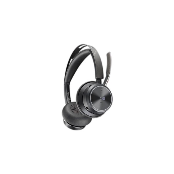 Poly Voyager Focus 2 Microsoft Teams Sertifikalı USB-C-C Kulaklık +USB-C/A Adaptörü +Şarj Standı 9T9J6AA