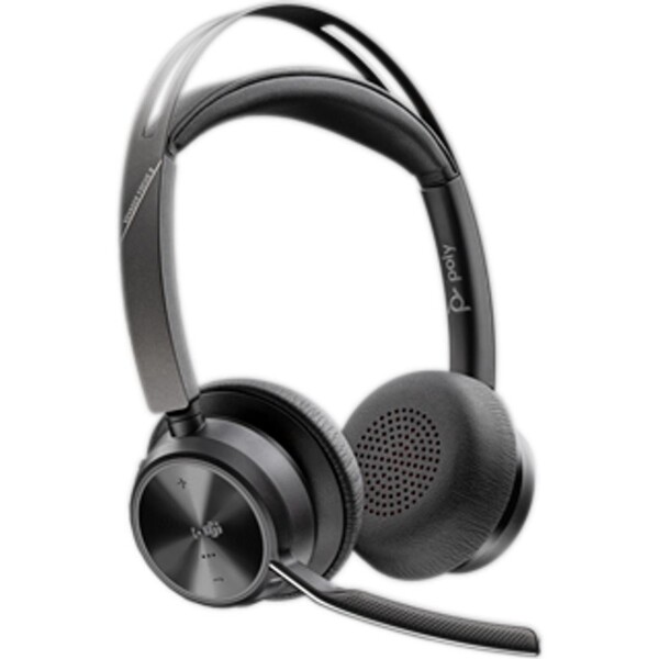 Poly Voyager Focus 2 Microsoft Teams Sertifikalı USB-C-C Kulaklık +USB-C/A Adaptörü +Şarj Standı 9T9J6AA